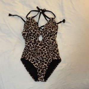 Sexy one piece animal print swimsuit- small